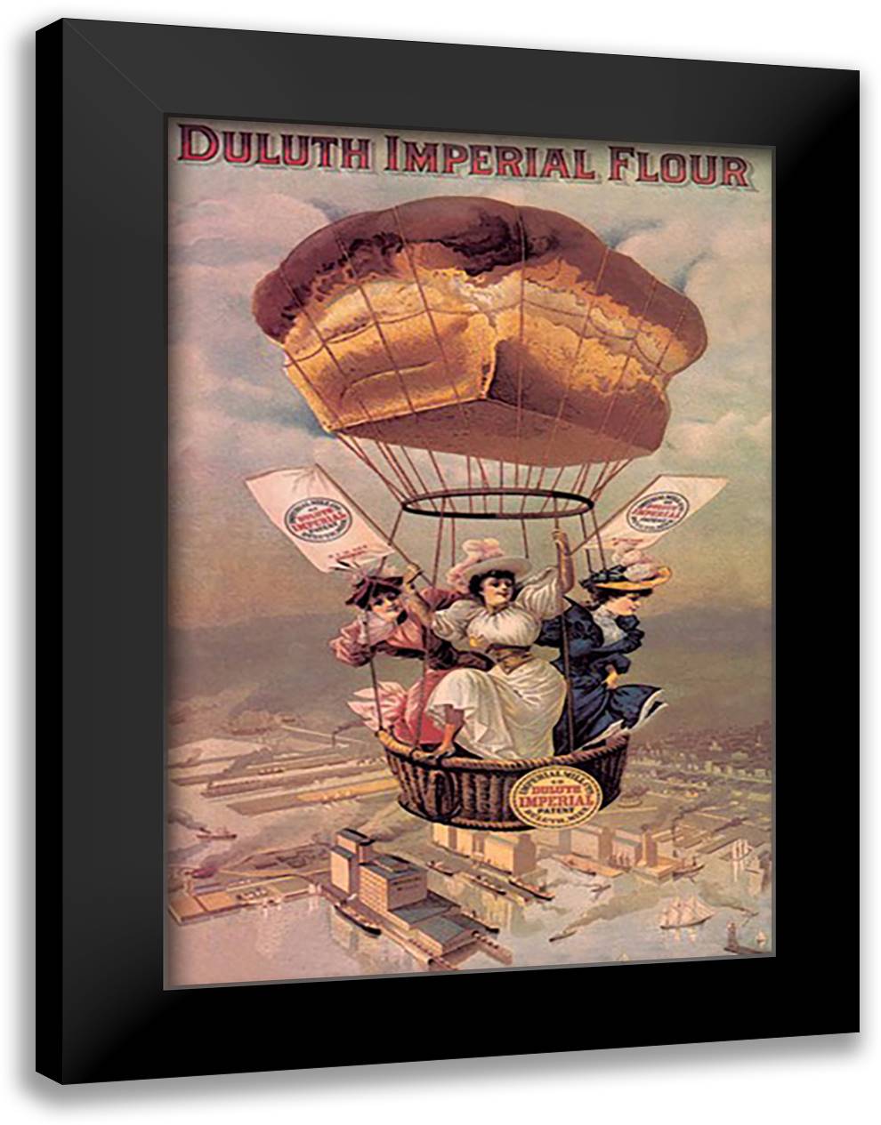 Duluth Imperial Flour 16x22 Black Modern Wood Framed Art Print Poster