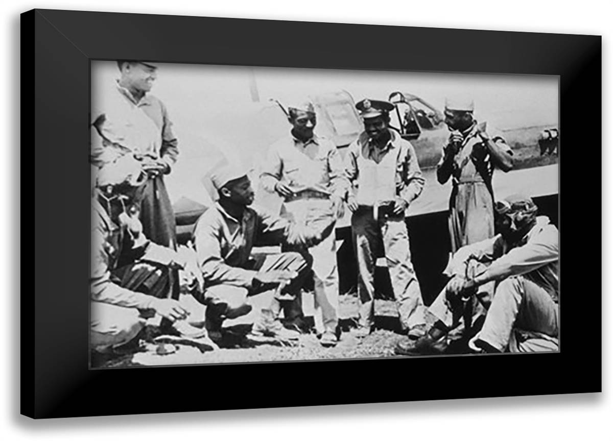 Long, Dangerous Missions Over the Enemy Territory 22x16 Black Modern Wood Framed Art Print Poster