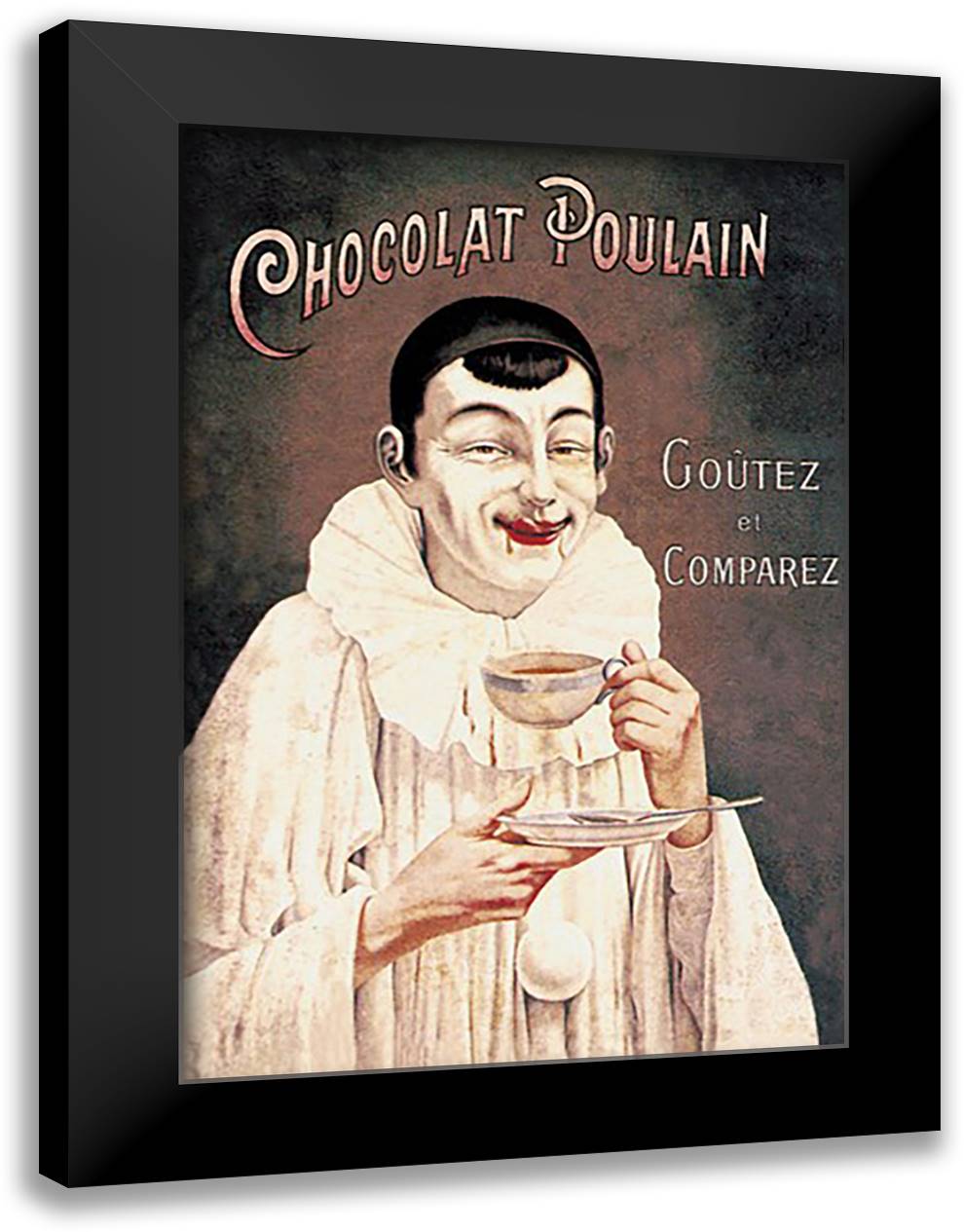 Chocolat Poulain: Taste and Compare 16x22 Black Modern Wood Framed Art Print Poster