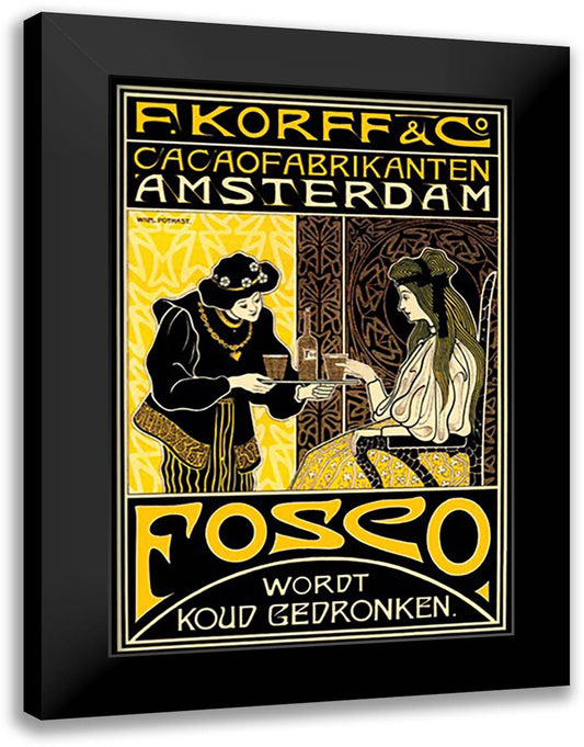Fosco Cocoa 16x22 Black Modern Wood Framed Art Print Poster