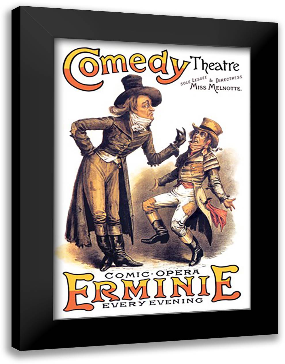 Ermine: Comic Opera 16x22 Black Modern Wood Framed Art Print Poster by Browne, John Stewart