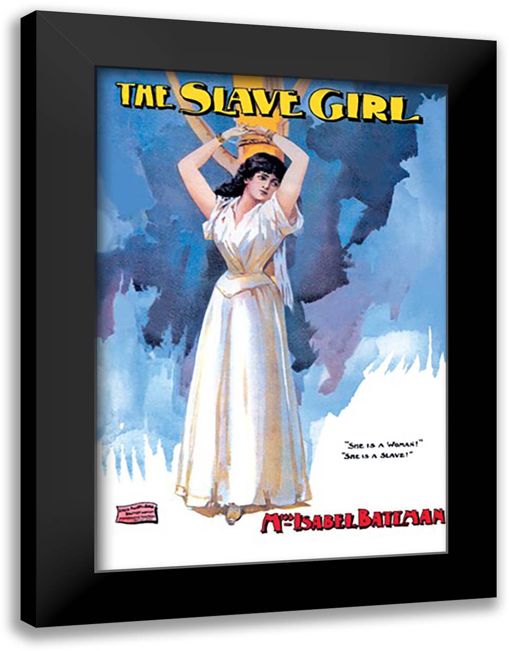 Slave Girl: Starring Miss Isabel Bateman 16x22 Black Modern Wood Framed Art Print Poster by Morrow, Albert