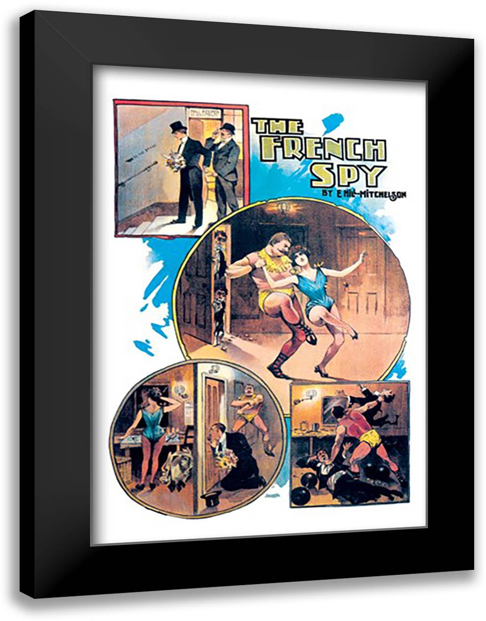 French Spy 16x22 Black Modern Wood Framed Art Print Poster by White, Arthur Brooke