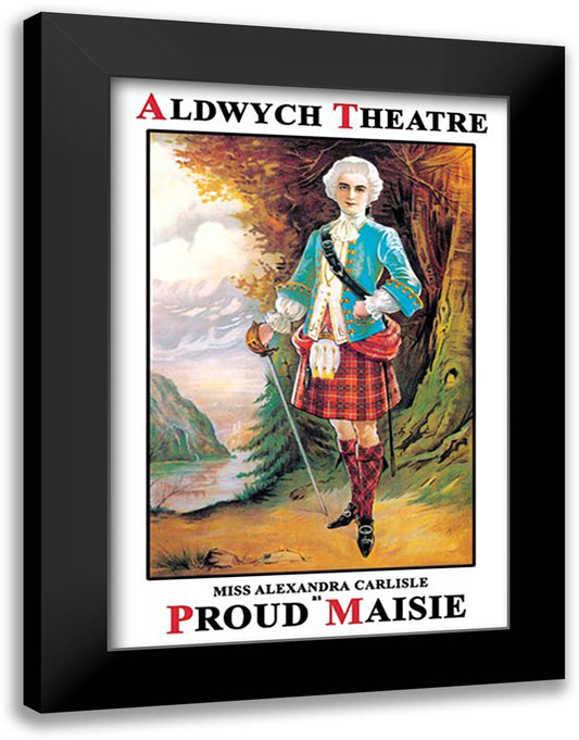 Aldwych Theatre Presents Miss Alexandra Carlisle as Proud Maisie 16x22 Black Modern Wood Framed Art Print Poster by Freshfield, Sidney