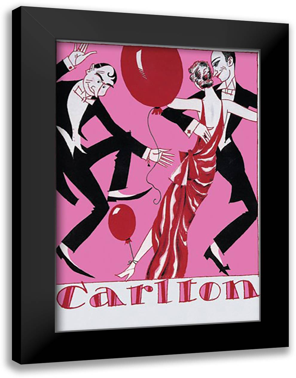 Swiss Dance 16x22 Black Modern Wood Framed Art Print Poster by Laubi