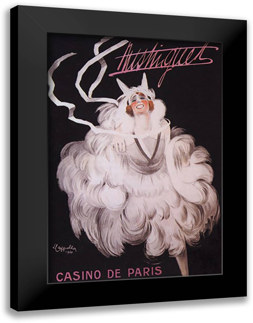 Mistinguett: Casino de Paris 16x22 Black Modern Wood Framed Art Print Poster by Gesmar, Charles