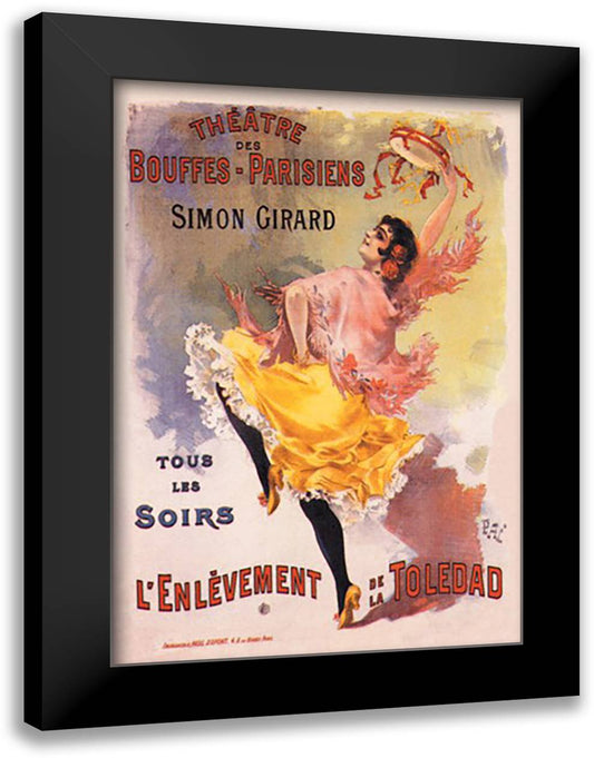 Simon Girard Presents l'Enlevement de la Toledad 16x22 Black Modern Wood Framed Art Print Poster