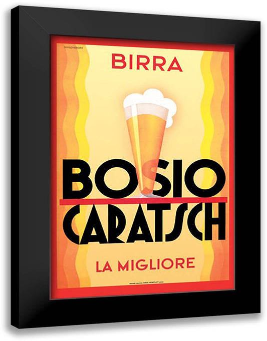 Birra Bosio Caratsch 16x22 Black Modern Wood Framed Art Print Poster