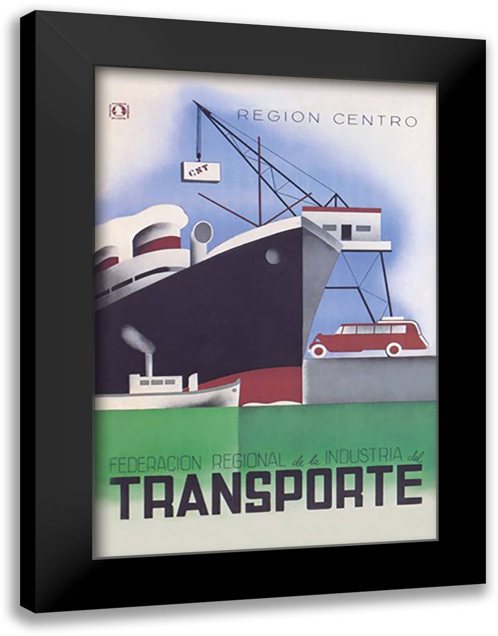 Regional Federation of the Transport Industry 16x22 Black Modern Wood Framed Art Print Poster