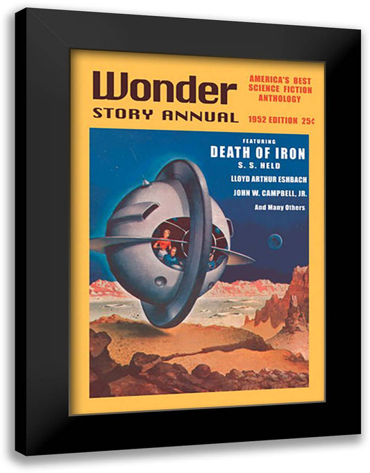 Wonder Story Annual: Mobile Sphere Explorers 16x22 Black Modern Wood Framed Art Print Poster