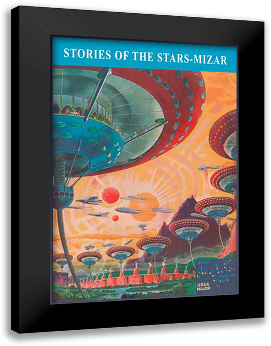 Floating Colonies of Mizar 16x22 Black Modern Wood Framed Art Print Poster