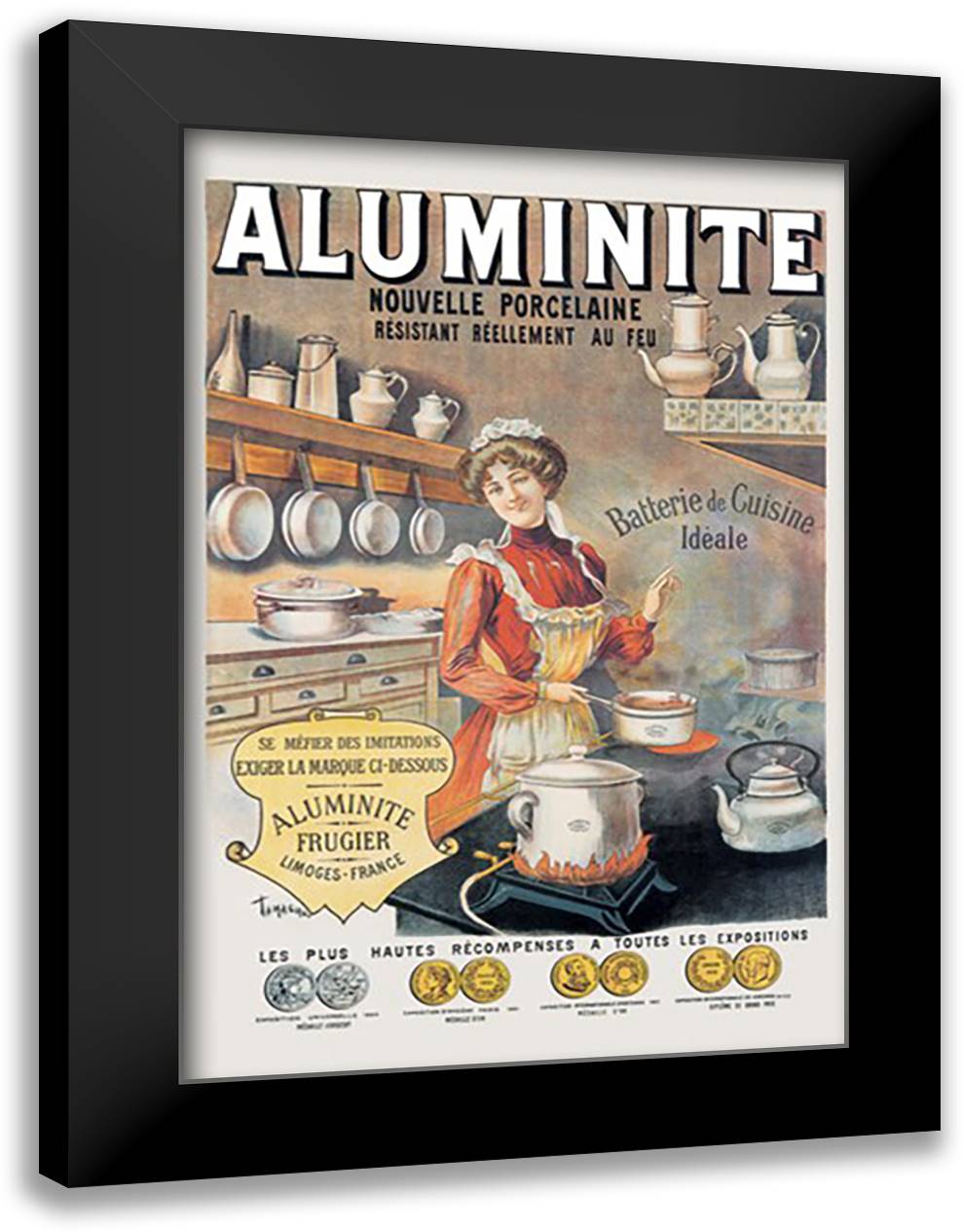 Aluminite 16x22 Black Modern Wood Framed Art Print Poster by Brown, F. Gregory