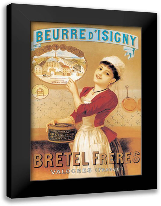 Beurre d'Isigny 16x22 Black Modern Wood Framed Art Print Poster