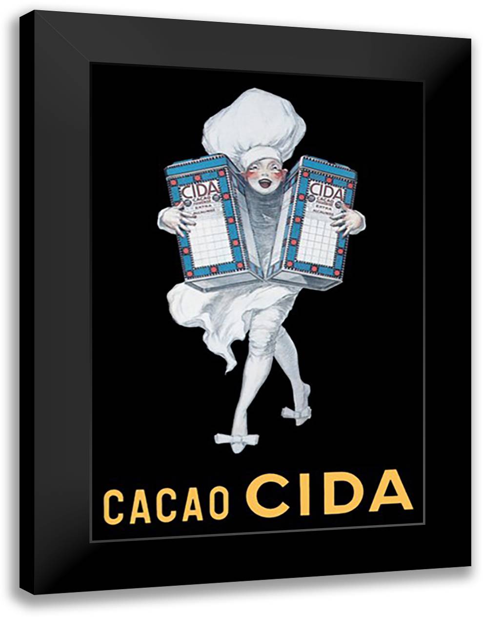 Cacao Cida 16x22 Black Modern Wood Framed Art Print Poster