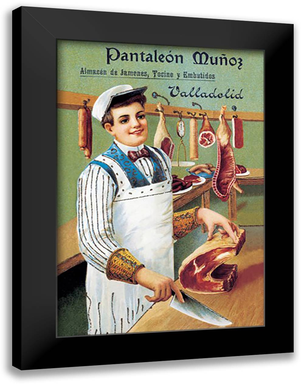 Pantaleon Munoz 16x22 Black Modern Wood Framed Art Print Poster
