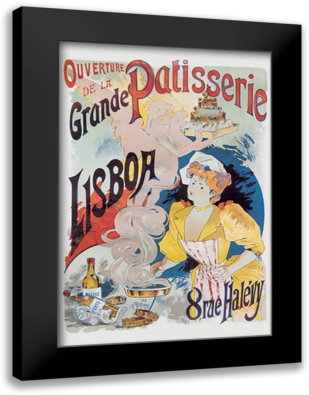 Grande Patisserie Lisboa 16x22 Black Modern Wood Framed Art Print Poster by Gesmar, Charles