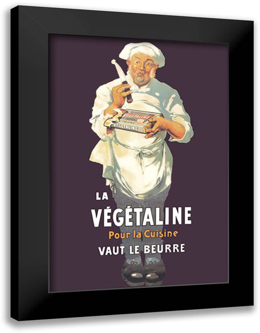 Vegetaline - Pour la Cuisine 16x22 Black Modern Wood Framed Art Print Poster