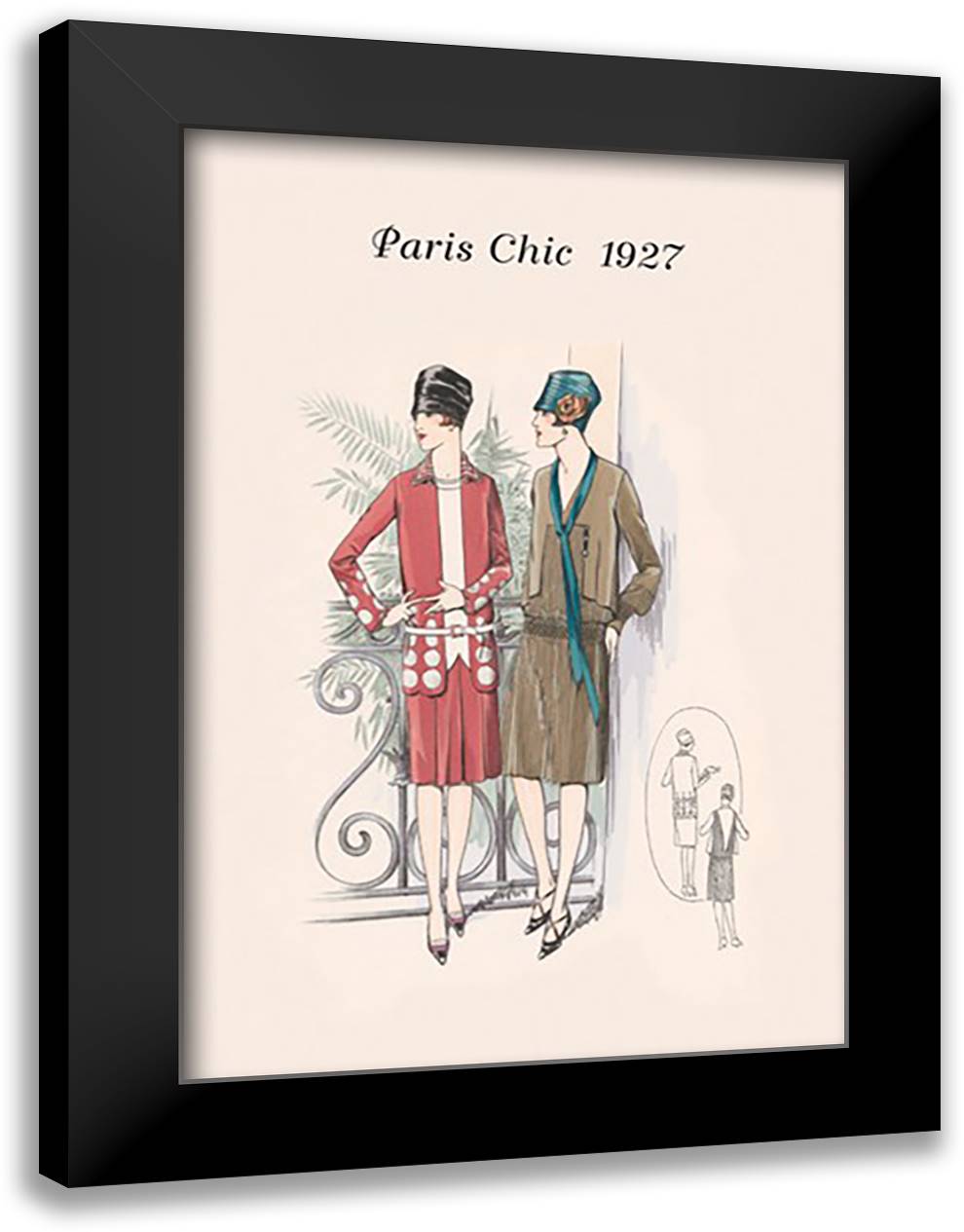 Matinee 16x22 Black Modern Wood Framed Art Print Poster