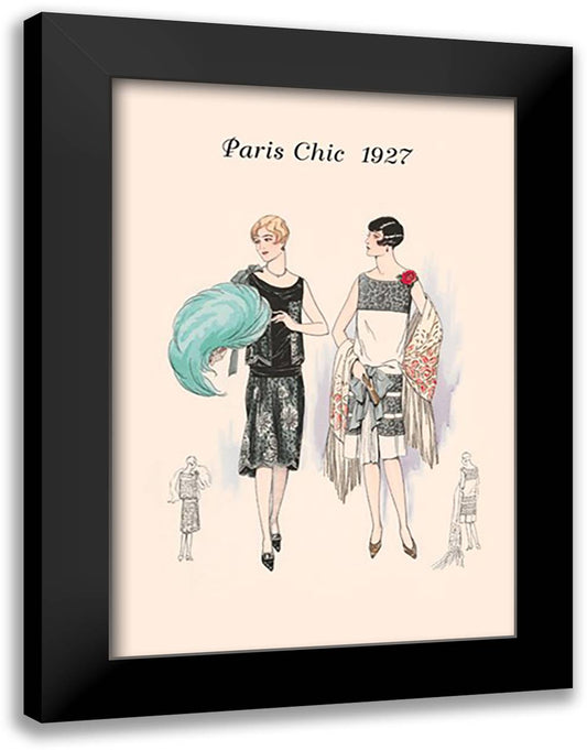 Cocktail Party 16x22 Black Modern Wood Framed Art Print Poster