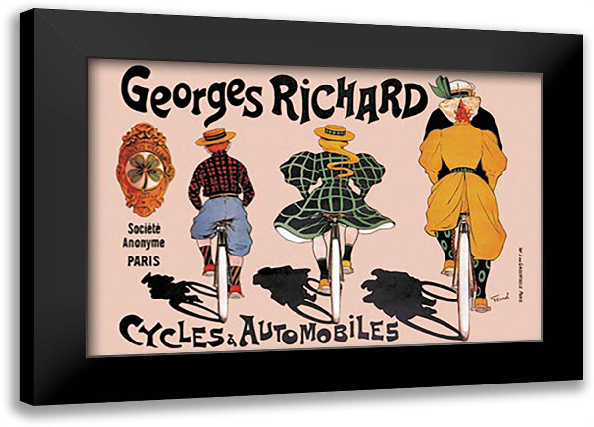 Georges Richard 22x16 Black Modern Wood Framed Art Print Poster