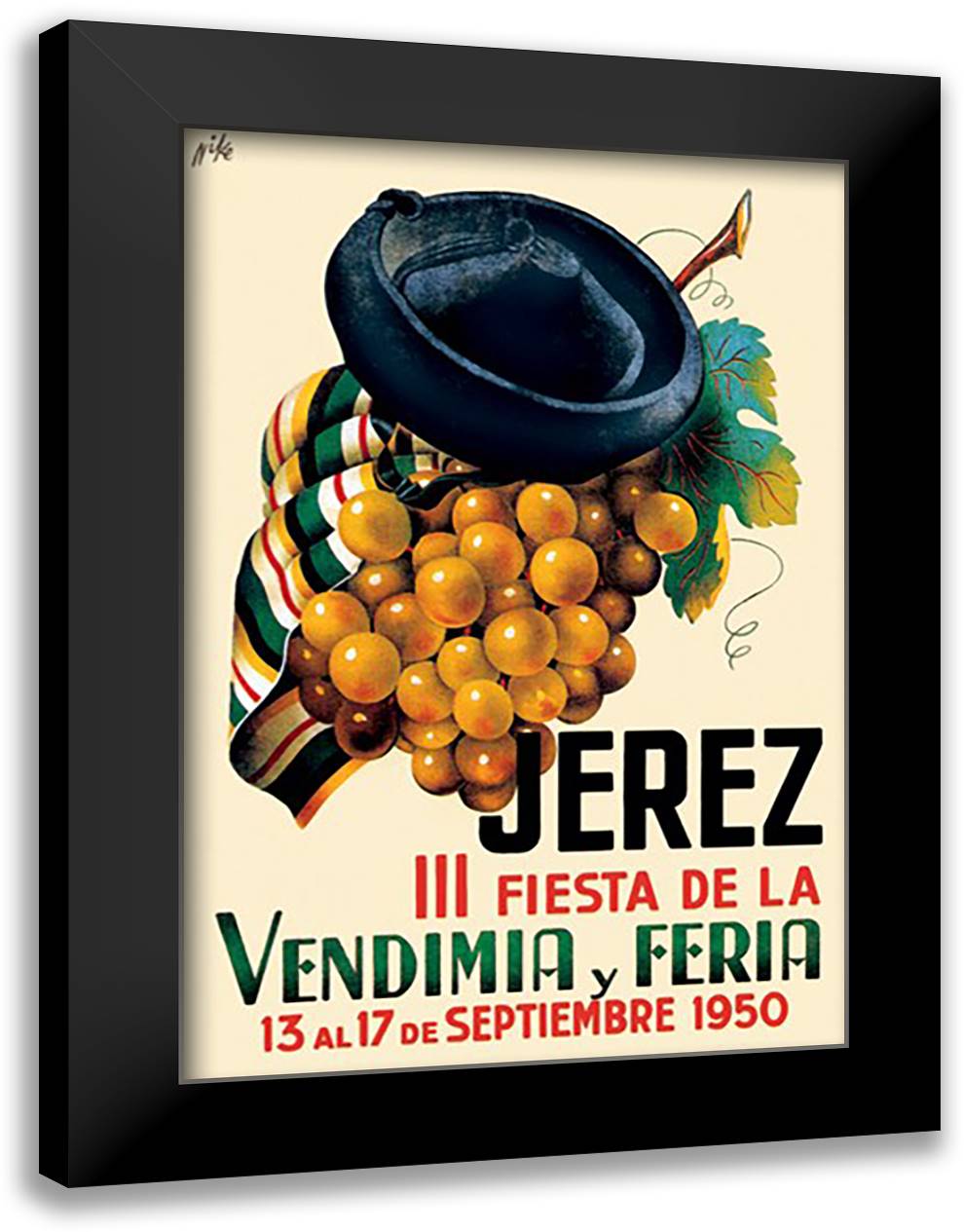 Jerez Fiesta de la Vendimia III 16x22 Black Modern Wood Framed Art Print Poster