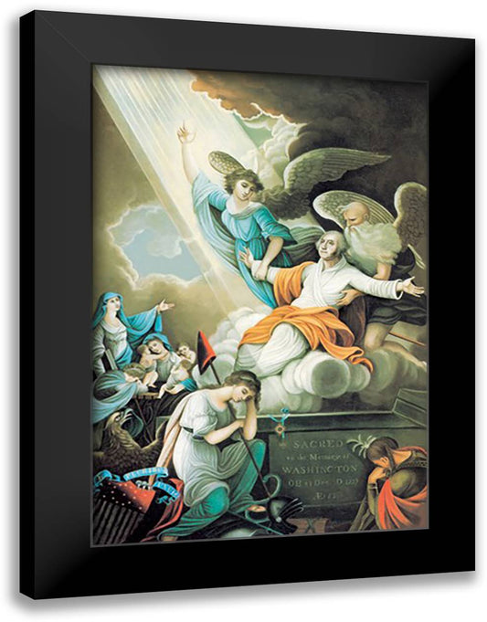 Ascension to Heaven 16x22 Black Modern Wood Framed Art Print Poster