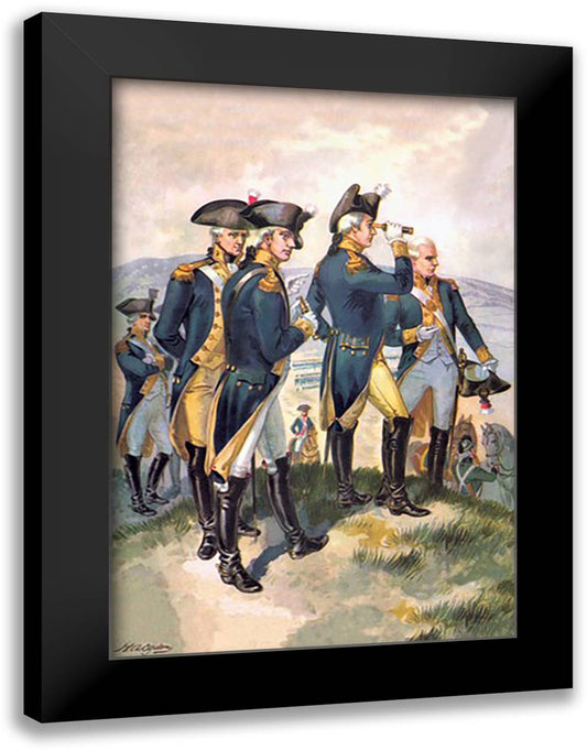 Surveying the Battlefield 16x22 Black Modern Wood Framed Art Print Poster