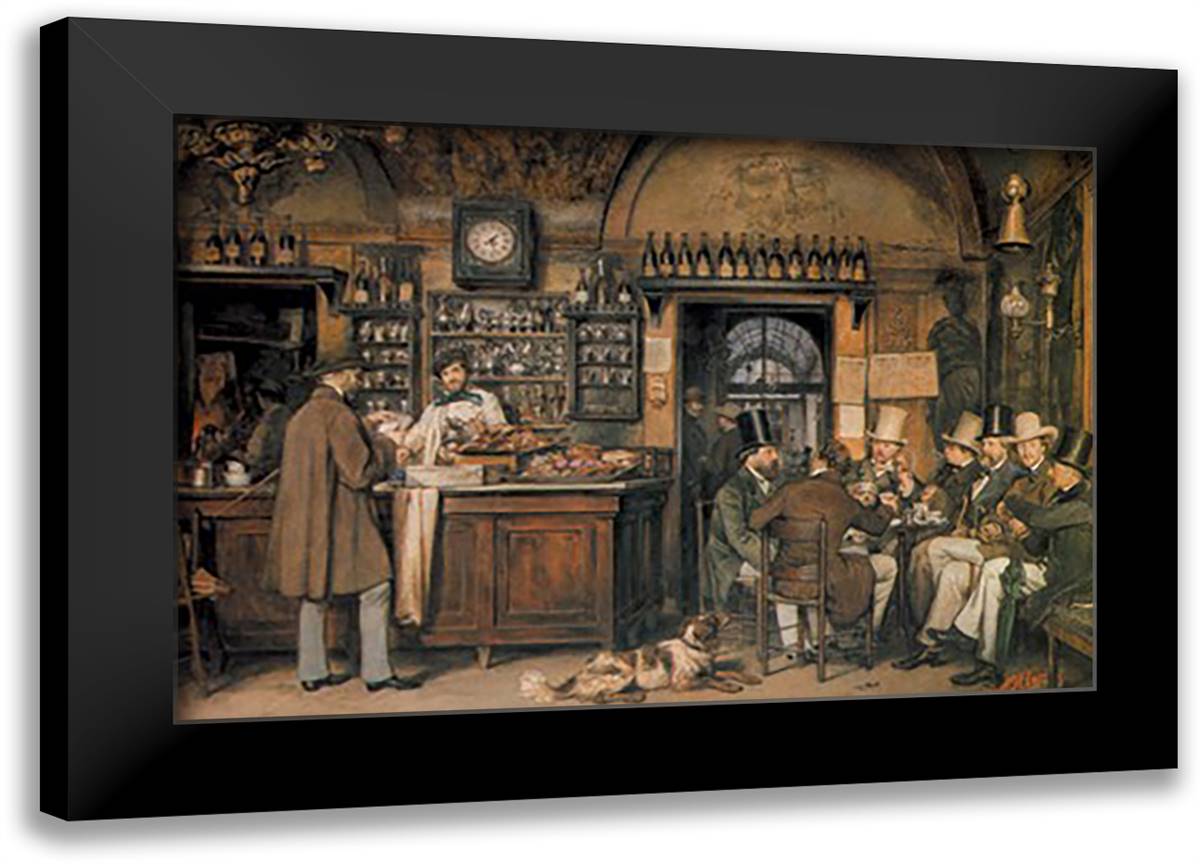 Alehouse 22x16 Black Modern Wood Framed Art Print Poster