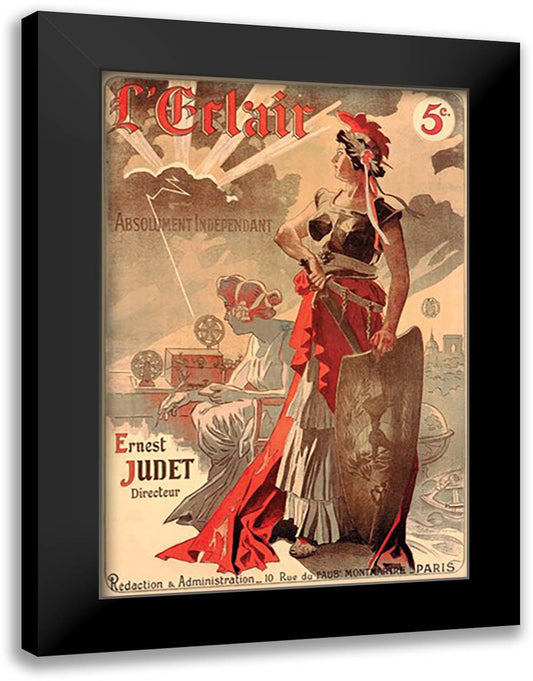 clair #1 16x22 Black Modern Wood Framed Art Print Poster by D'ache, Caran