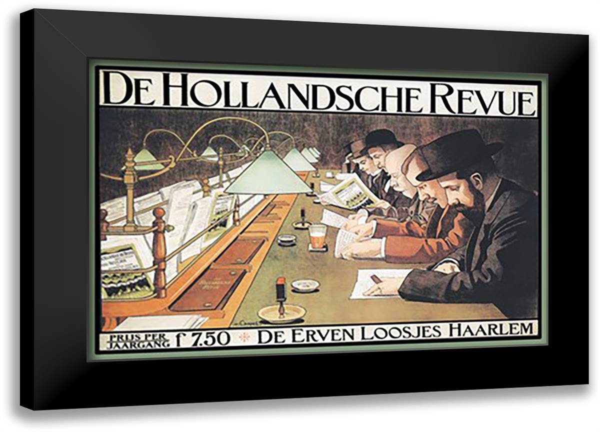 Holland Revue 22x16 Black Modern Wood Framed Art Print Poster by Caspel, Johan Georg Van
