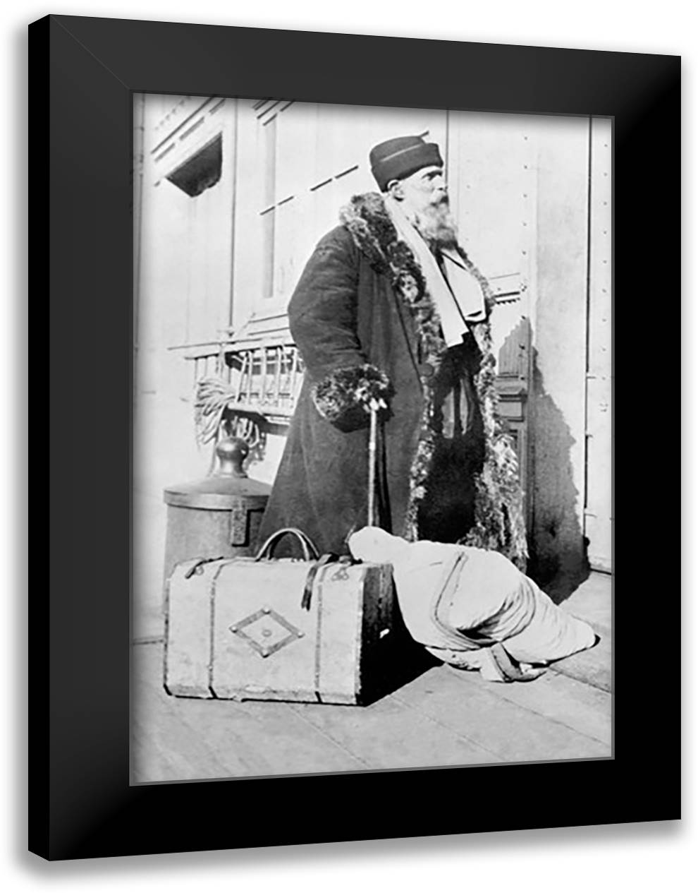 Russian Immigrant 16x22 Black Modern Wood Framed Art Print Poster