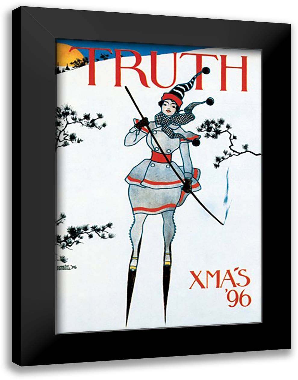 Truth: X-Mas '96 16x22 Black Modern Wood Framed Art Print Poster by Haskell, Ernest