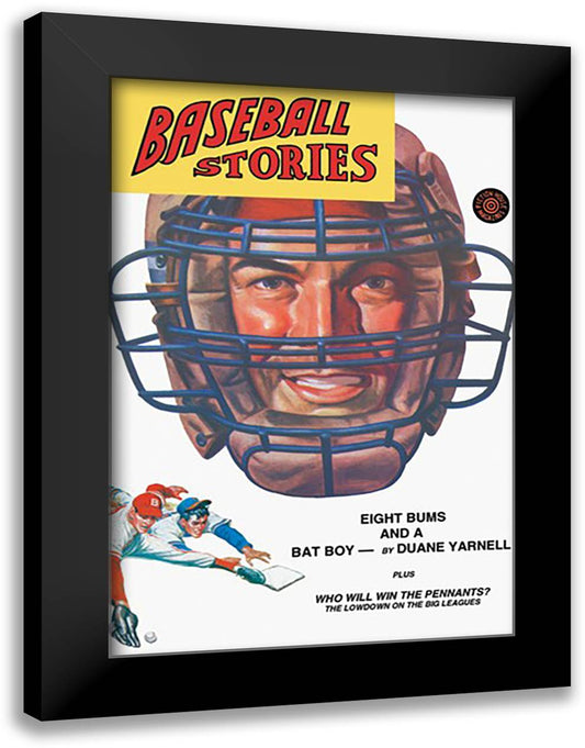 Baseball Stories: Eight Bums and a Batboy #2 16x22 Black Modern Wood Framed Art Print Poster