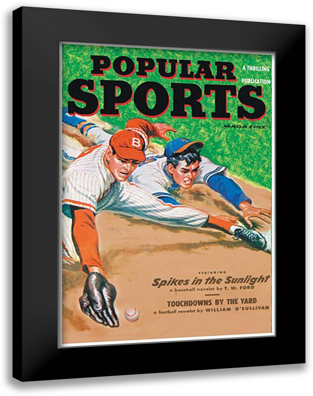 Popular Sports: Spikes in the Sunlight 16x22 Black Modern Wood Framed Art Print Poster