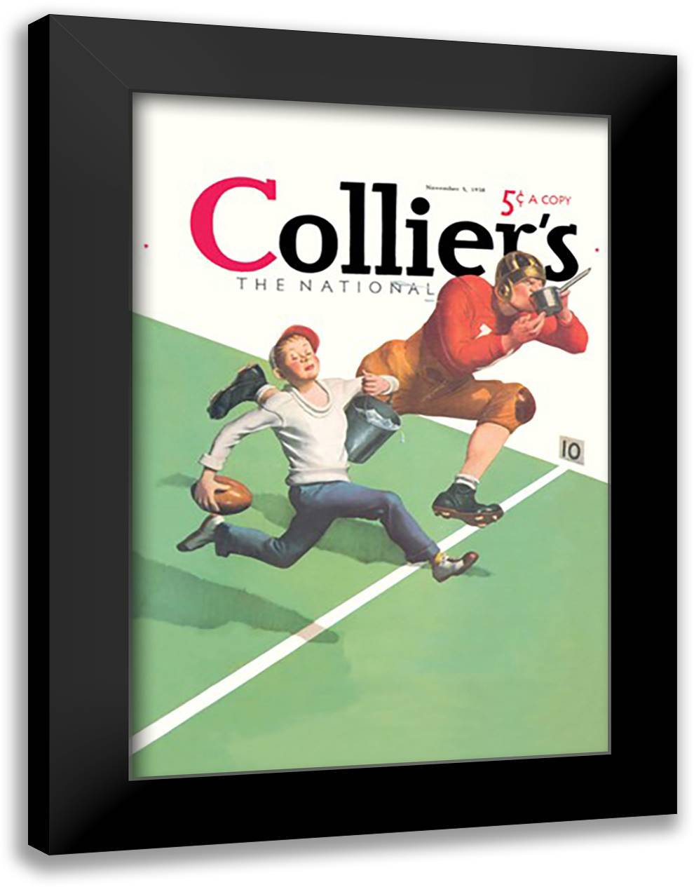 Waterboy 16x22 Black Modern Wood Framed Art Print Poster by Colliers