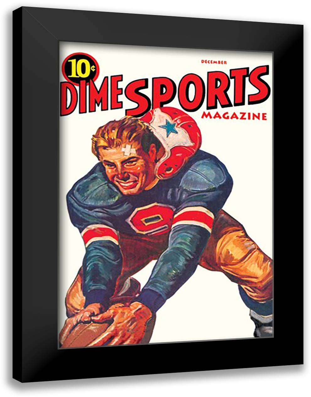 Dime Sports Magazine 16x22 Black Modern Wood Framed Art Print Poster