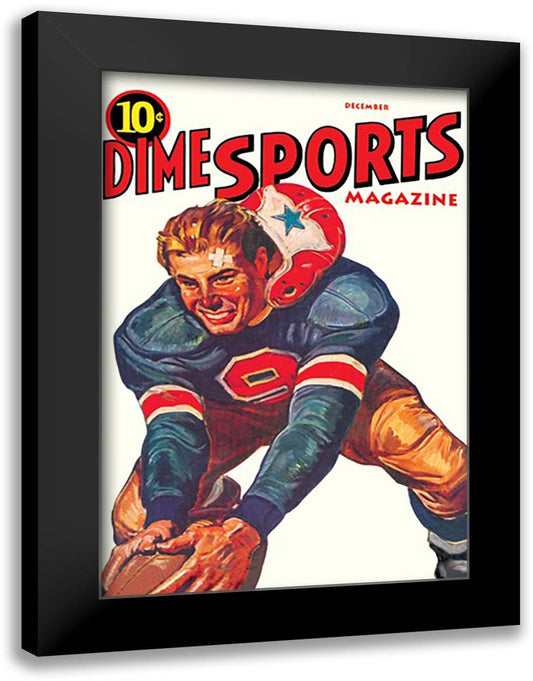 Dime Sports Magazine 16x22 Black Modern Wood Framed Art Print Poster