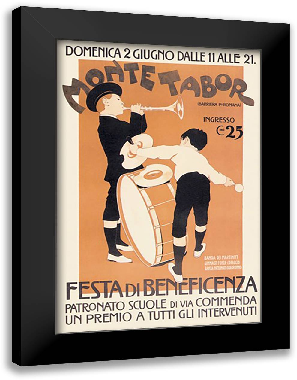 Monte Tabor 16x22 Black Modern Wood Framed Art Print Poster by Ricordi