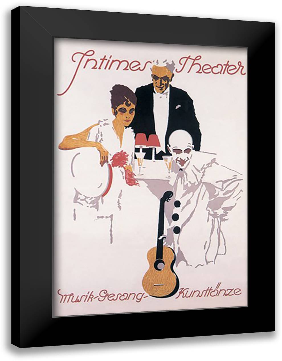 Intimes Theater 16x22 Black Modern Wood Framed Art Print Poster