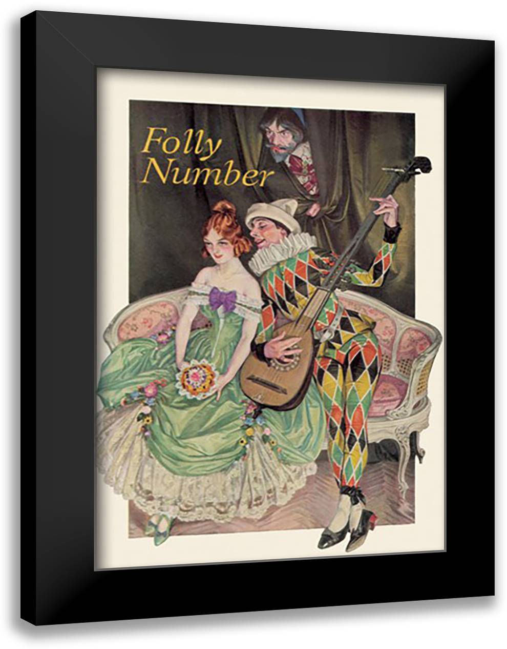 Folly Number 16x22 Black Modern Wood Framed Art Print Poster