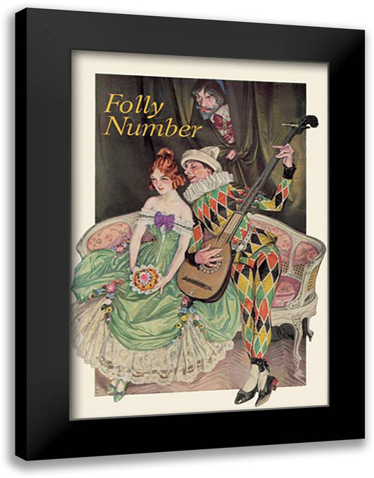 Folly Number 16x22 Black Modern Wood Framed Art Print Poster