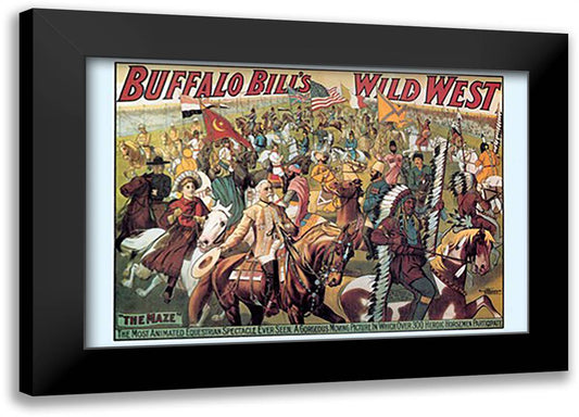 Buffalo Bill: The Maze 22x16 Black Modern Wood Framed Art Print Poster