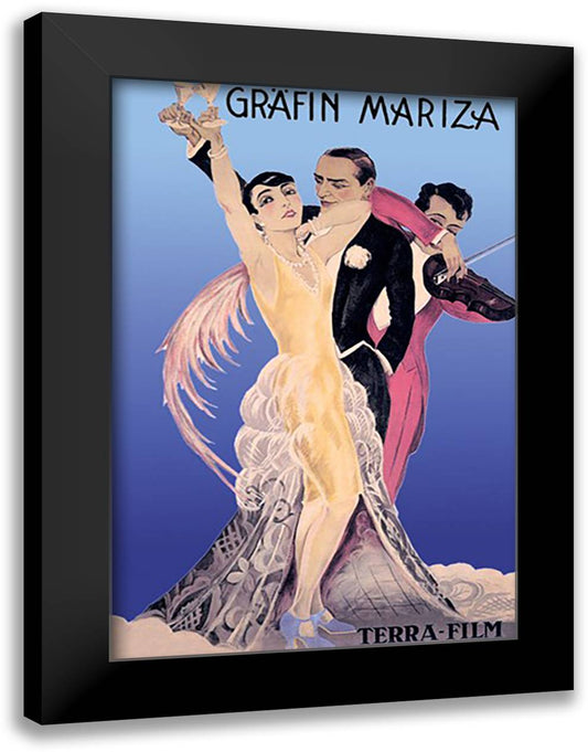 Grafin Mariza: A German Operetta 16x22 Black Modern Wood Framed Art Print Poster
