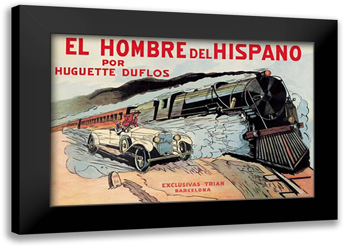 Hombre del Hispano 22x16 Black Modern Wood Framed Art Print Poster