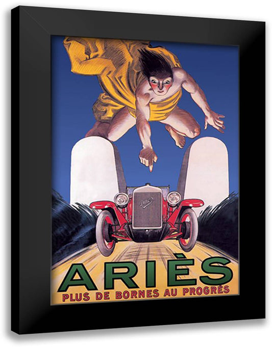 Aries 16x22 Black Modern Wood Framed Art Print Poster