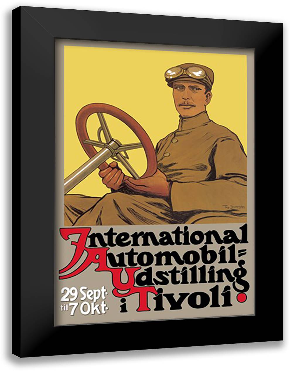 International Auto 16x22 Black Modern Wood Framed Art Print Poster by Iversen, Thomas