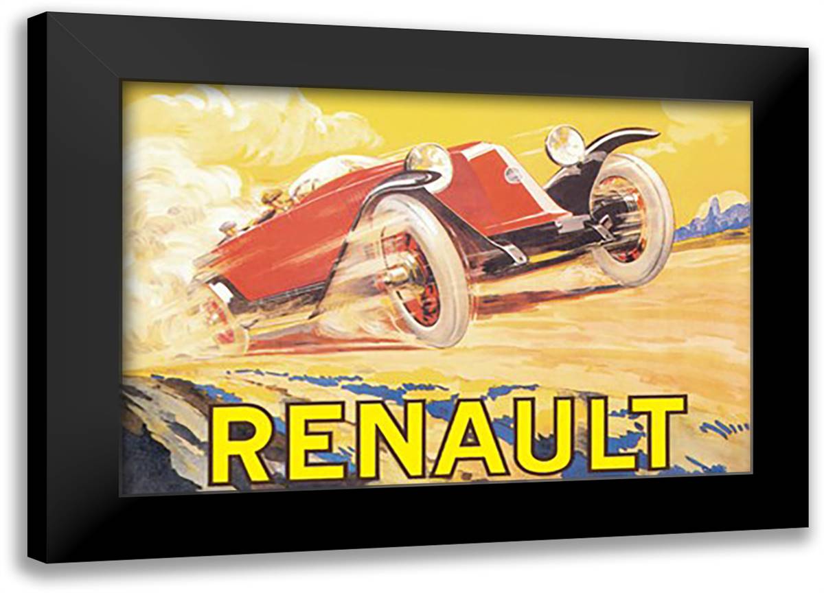 Renault 22x16 Black Modern Wood Framed Art Print Poster by Desfontaines, Henri Bellery