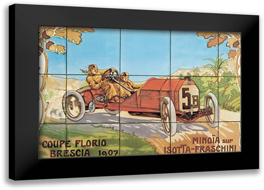 Coupe Florio Brescia 22x16 Black Modern Wood Framed Art Print Poster