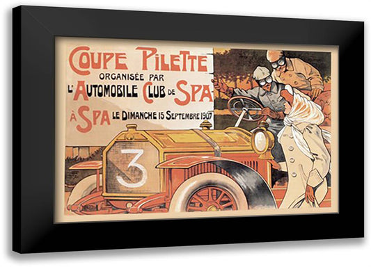 Coupe Pilette 22x16 Black Modern Wood Framed Art Print Poster