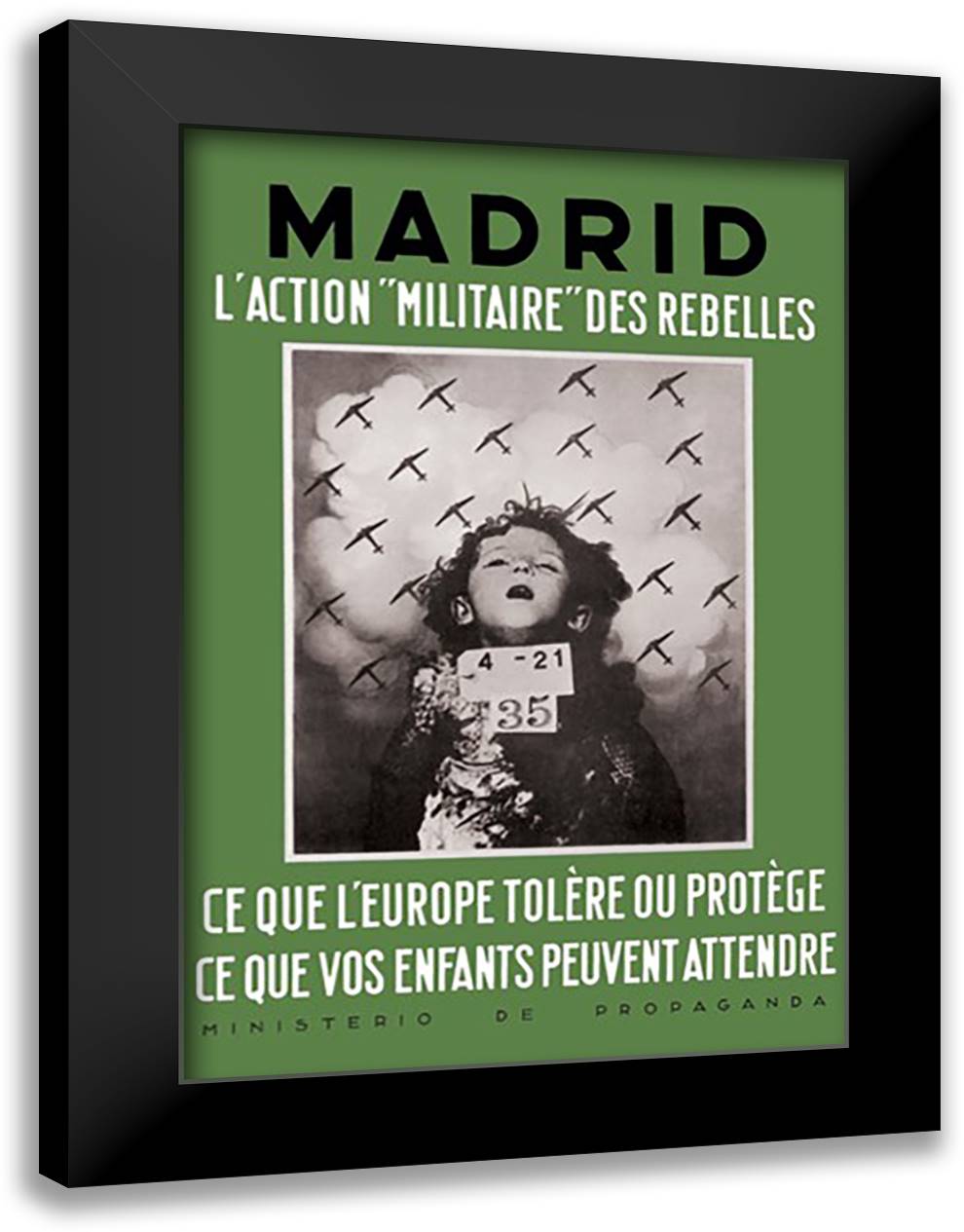 Military Action of the Rebels 16x22 Black Modern Wood Framed Art Print Poster